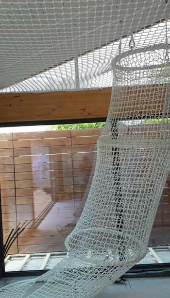 Kapalı alan çocuk oyun parkuru 6mm 5x5göz polyester ARTİKEL080