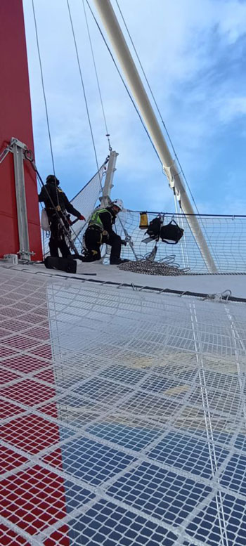 Güvenlik ağı 6mm 10x10 göz polyemit-polipropilen ARTİKEL070