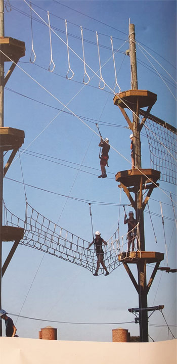 MACERA PARKURU TIRMANMA HALATLI YÜRÜME AĞLI İP GEÇİŞLİ 10-12-14MM ÇELİK HALAT 16mm 18mm polyester  halat ARTEKİL 087